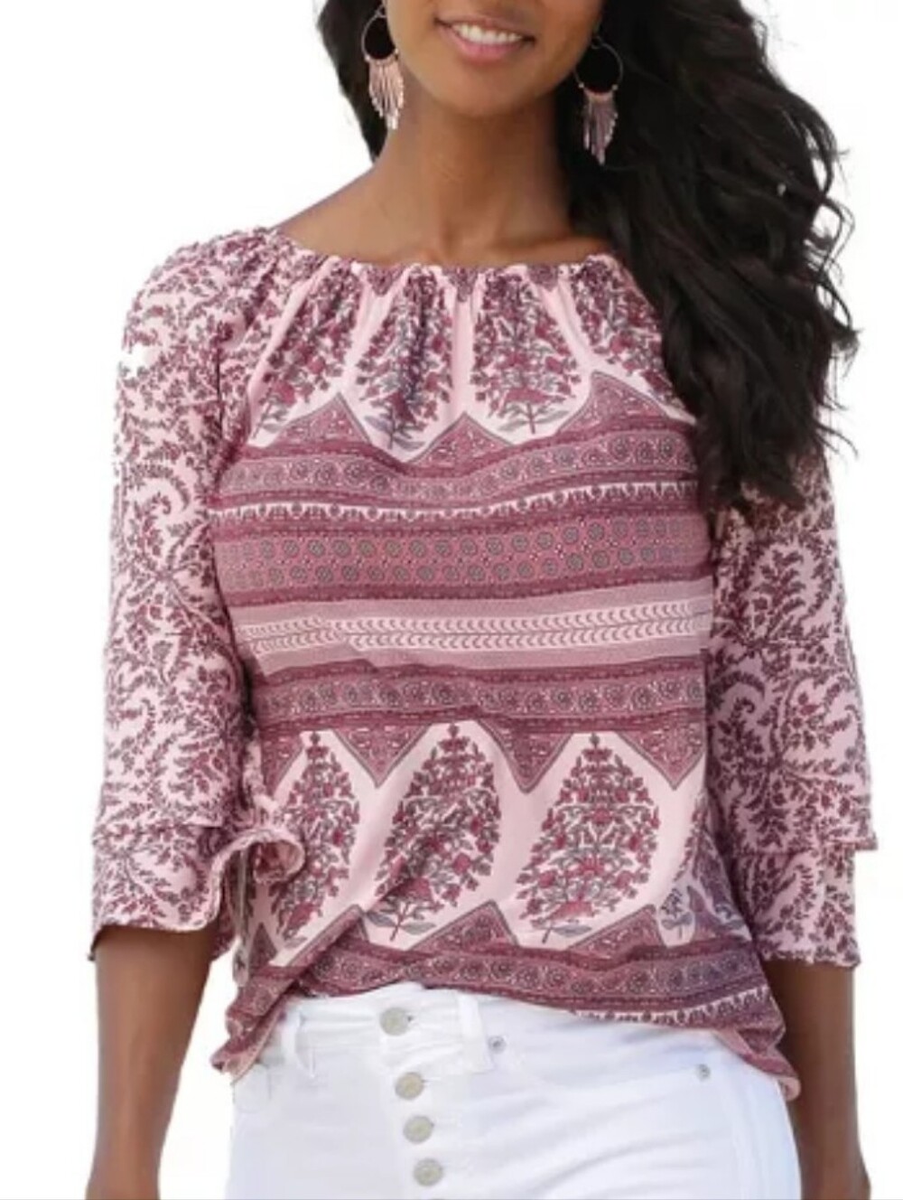 Lascana Printed Off The Shoulder Top